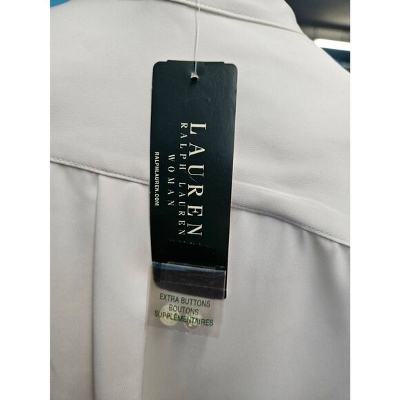 Ralph Lauren White Long Sleeve Blouse Womens size 2X NEW TAGS - Picture 5 of 9
